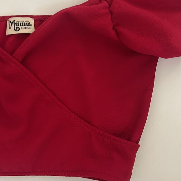 Show Me Your MuMu Tutti Cropped Surplice Top - Picture 4 of 6